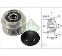 Schaeffler INA 535 0199 10 Dispositivo ruota libera alternatore per TOYOTA