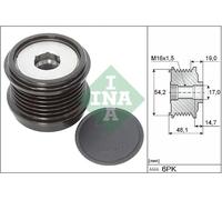 INA 535 0310 10 Dispositivo ruota libera alternatore