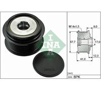 Frizione alternatore puleggia 535 0313 10 INA per JAGUAR OPEL CADILLAC SAAB