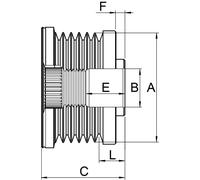 Frizione alternatore puleggia F 032 333 427 HC-Cargo