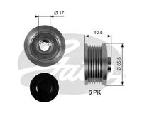 Frizione alternatore puleggia OAP7032 GATES per FIAT ALFA ROMEO LANCIA OPEL SAAB
