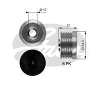 Frizione alternatore puleggia OAP7034 GATES per CITROËN FIAT PEUGEOT SUZUKI