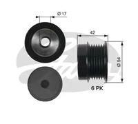 Frizione alternatore puleggia OAP7035 GATES per OPEL SAAB