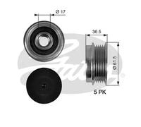 Frizione alternatore puleggia OAP7041 GATES per AUDI VW