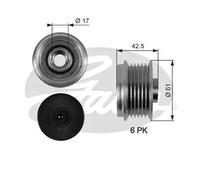 Frizione alternatore puleggia OAP7043 GATES per VOLVO RENAULT