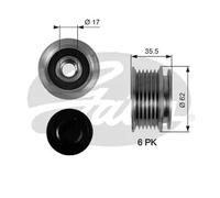 Frizione alternatore puleggia OAP7044 GATES per SKODA AUDI VW SEAT
