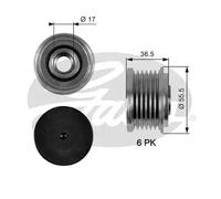 Frizione alternatore puleggia OAP7049 GATES per MERCEDES-BENZ T-Model