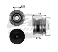 Frizione alternatore puleggia OAP7057 GATES per MERCEDES-BENZ CHRYSLER JEEP