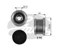 Frizione alternatore puleggia OAP7097 GATES per FIAT PEUGEOT IVECO CITROËN