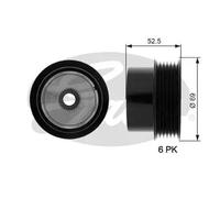 GATES Dispositivo ruota libera alternatore Ø69mm 7789-10078 6G9N6A312AE 31316803 Compatibilità con VOLVO XC60 156, LAND ROVER Freelander 2 SUV L359
