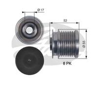 Frizione alternatore puleggia OAP7123 GATES per MERCEDES-BENZ CLASSE G Cabrio