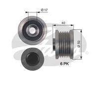Frizione alternatore puleggia OAP7144 GATES per OPEL CHEVROLET SAAB BMW