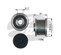 Frizione alternatore puleggia OAP7190 GATES per RENAULT NISSAN OPEL FIAT