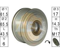 Frizione alternatore puleggia Senso rotazione orario ZN5576 ERA per FIAT LANCIA