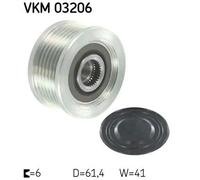 Frizione alternatore puleggia VKM 03206 SKF per FIAT ALFA ROMEO LANCIA CADILLAC