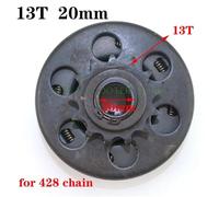 Frizione centrifuga 19/20MM Foro interno 13T 3/4 pollici compatibile con 428 parti di biciclette a catena Kart(20MM)