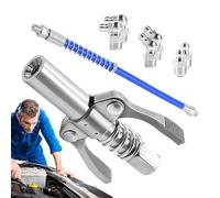 Frizione per pistola grassa | 1 set* adattatore per pressa grasso | Adattatore per connettori lubrificanti ad alta pressione | Connettore pressa antigoccia con doppia maniglia per un facile montaggio