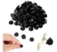 Frizione Pin Farfalla,spille a farfalla,Farfalla Pin,con Chiusura in Gomma,per la Creazione di Gioielli,Cappelli,Divise fai da te(Nero 11.5 mm Diametro)100 Pezzi