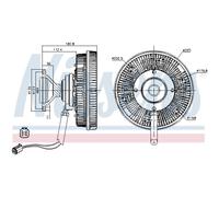 Frizione, ventola radiatore NISSENS 86143