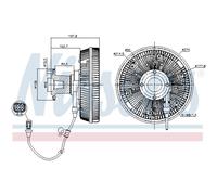 Frizione, ventola radiatore NISSENS 86228