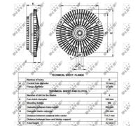 Frizione, ventola radiatore NRF 49533