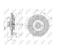 NRF 49581 Giunto di collegamento, Ventilatore radiatore per BMW