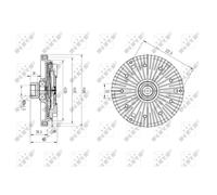 Frizione, ventola radiatore NRF 49589