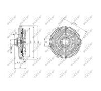 Frizione, ventola radiatore NRF 49590