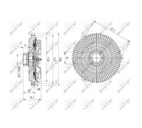NRF Frizione Ventola Radiatore 49593 visco per Mercedes-Benz Classe M (W163) 3.2 1998-2002