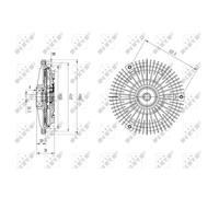 Frizione, ventola radiatore NRF 49649