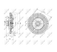 Frizione, ventola radiatore NRF 49673