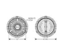 Frizione visco ventilatore AIC286 AVA QUALITY COOLING per AUDI A8 D2 A6 C5