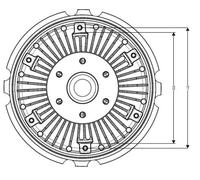 Frizione visco ventilatore con girante termico 49722 NRF per FORD