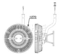 Frizione visco ventilatore elettronico CFC 243 000P MAHLE