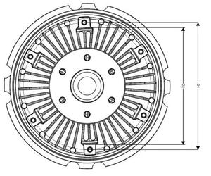 Frizione visco ventilatore elettronico escl. Ventola 49714 NRF per VOLVO FE II
