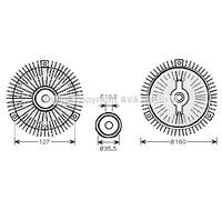 Frizione visco ventilatore MSC417 AVA QUALITY COOLING per MERCEDES-BENZ