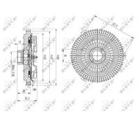Frizione, ventola radiatore NRF 49593