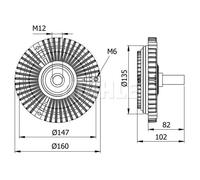 Frizione visco ventilatore termico CFC 29 000S MAHLE per MERCEDES-BENZ