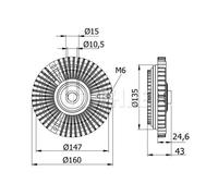 Frizione visco ventilatore termico CFC 52 000S MAHLE per MERCEDES-BENZ