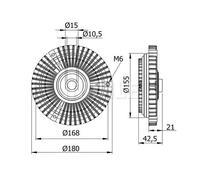 Frizione visco ventilatore termico CFC 71 000S MAHLE per MERCEDES-BENZ