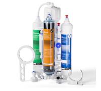 Frizzlife FAF100 - Sistema di filtraggio ad osmosi inversa a 4 stadi RODI con filtro in resina DI, per acquari, 100 GPD