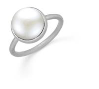 Frk. Lisberg - Anello classico in argento con perla d'acqua dolce bianca - - Accessories - Donna - Grigio - 58 MM