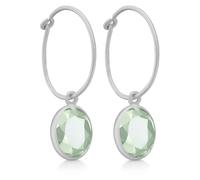 Frk. Lisberg - Orecchini a Cerchio in Argento e Ametista - - Accessories - Donna - Grigio - ONE SIZE