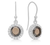 Frk. Lisberg - Orecchini in argento con quarzo fumé - -Accessories -Donna -Grigio -ONE SIZE