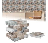 Froadp 10 adesivi per piastrelle, texture in rilievo, piastrelle autoadesive da parete per cucina, bagno, cucina, piastrelle a mosaico, effetto piastrelle, pellicola protettiva da parete