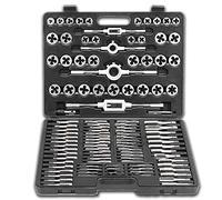 Froadp 110 pezzi/Set Metrica per Filettatura Maschio - Kit di utensili al tungsteno professionale Metrica a Mano con custodia - Filetto dado a vite Attrezzo manuale pesante (110 PCS)