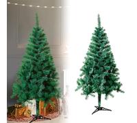 Froadp 120cm Albero di Natale Artificiale con Supporto Stabile e 180 Rami di Simulazione Tradizionale per Decorazioni Natalizie Fai-da-te(PVC Verde)