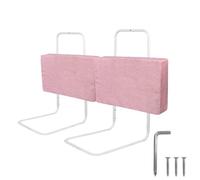 Froadp 120cm Lettino Laterale Anticaduta Sponda Letto Soft Pack per Bambini in Lino Ringhiere per Bambini Sponda Letto Portatile Regolabile in Altezza Protezione Bordo Letto per Lettino(Rosa Ciliegia)