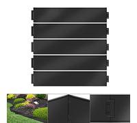 Froadp 15 Pezzi Bordura per Aiuola Bordatura per Giardino in Metallo 15m Recinzione per Piante Staccionate per Giardini Aiuole Falciatura Confine Frutteto 1 Elemento (LxH) : 100x15cm, Nero