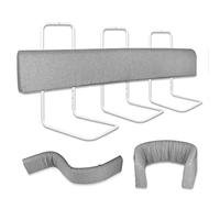 Froadp 180 cm, set di protezione per i bordi del letto per bambini, regolabile in altezza, protezione antiscivolo, per letto con chiusura lampo, deformabile, morbida, ringhiera di sicurezza per